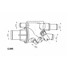 G.840.88 BEHR Термостат, охлаждающая жидкость