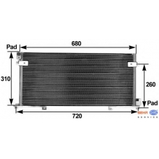 8FC 351 300-211 HELLA Конденсатор, кондиционер