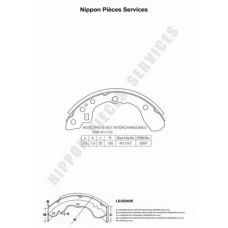 K350A01 NPS Комплект тормозных колодок