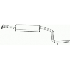 26411 SIGAM Средний глушитель выхлопных газов