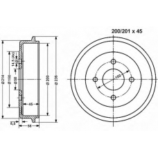 800961 Vema Тормозной барабан