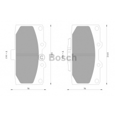 0 986 AB2 657 BOSCH Комплект тормозных колодок, дисковый тормоз