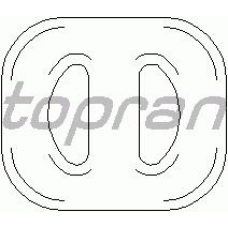 201 718 TOPRAN Кронштейн, глушитель
