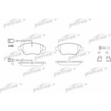 PBP1466 PATRON Комплект тормозных колодок, дисковый тормоз