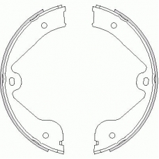 Z4735.00 WOKING Комплект тормозных колодок, стояночная тормозная с
