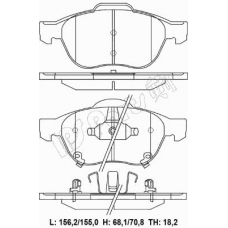 IBD-1278 IPS Parts Комплект тормозных колодок, дисковый тормоз