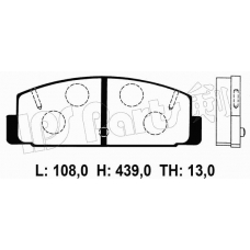 IBR-1302 IPS Parts Комплект тормозных колодок, дисковый тормоз
