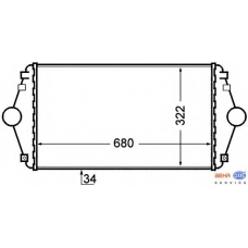 8ML 376 727-641 HELLA Интеркулер