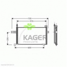 94-5082 KAGER Конденсатор, кондиционер