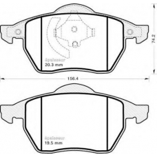 404 MGA Комплект тормозных колодок, дисковый тормоз