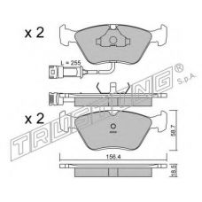 214.1 TRUSTING Комплект тормозных колодок, дисковый тормоз