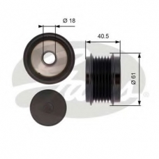 OAP7103 GATES Механизм свободного хода генератора