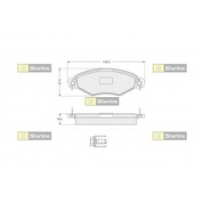 BD S060 STARLINE Комплект тормозных колодок, дисковый тормоз