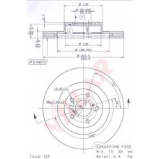 628.1102 VILLAR Тормозной диск