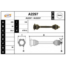 A2297 SNRA Приводной вал