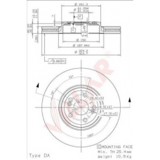628.2052 VILLAR Тормозной диск