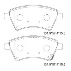 KD3770 ASIMCO Комплект тормозных колодок, дисковый тормоз