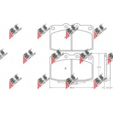 36625 ABS Комплект тормозных колодок, дисковый тормоз