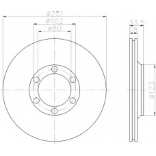 8DD 355 106-411 HELLA Тормозной диск