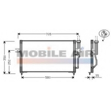59005086 VAN WEZEL Конденсатор, кондиционер