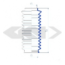84145 SPIDAN Пыльник, рулевое управление