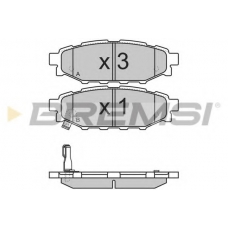 BP3218 BREMSI Комплект тормозных колодок, дисковый тормоз