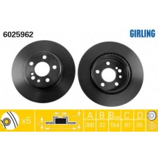 6025944 GIRLING Тормозной диск