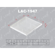 LAC-1947 LYNX Фильтр салона hyundai solaris