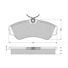 PF1065 PROCODIS FRANCE Комплект тормозных колодок, дисковый тормоз