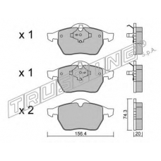 188.1 TRUSTING Комплект тормозных колодок, дисковый тормоз