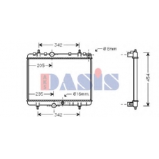 160013N AKS DASIS Радиатор, охлаждение двигателя
