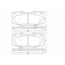 12-1549 E.T.F. Комплект тормозных колодок, дисковый тормоз