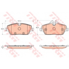 GDB2038 TRW Комплект тормозных колодок, дисковый тормоз