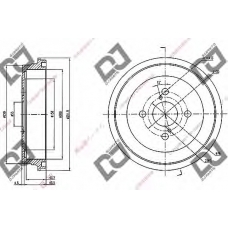 BR1030 DJ PARTS Тормозной барабан