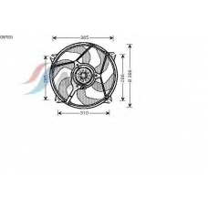 CN7531 AVA Вентилятор, охлаждение двигателя