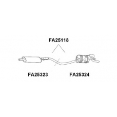 FA25323 VENEPORTE Средний глушитель выхлопных газов