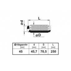 460378 ERNST Гофрированная труба, выхлопная система; Гофрирован