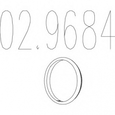 02.9684 MTS Прокладка, труба выхлопного газа