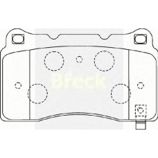 23325 00 C BRECK Комплект тормозных колодок, дисковый тормоз
