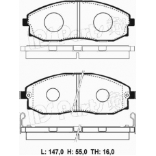IBD-1H02 IPS Parts Комплект тормозных колодок, дисковый тормоз