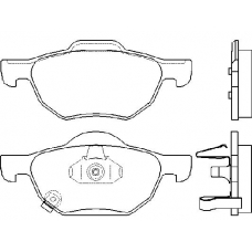 P 28 036 BREMBO Комплект тормозных колодок, дисковый тормоз