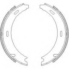4094.01 REMSA Комплект тормозных колодок, стояночная тормозная с