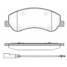P13503.11 WOKING Комплект тормозных колодок, дисковый тормоз
