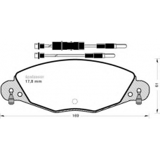 539 MGA Комплект тормозных колодок, дисковый тормоз