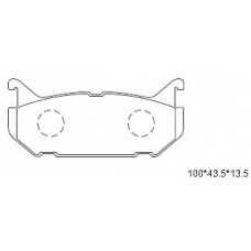 KD3784 ASIMCO Комплект тормозных колодок, дисковый тормоз
