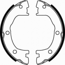 07800 KAWE Комплект тормозных колодок, стояночная тормозная с