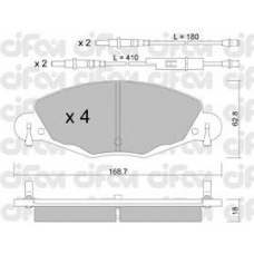 822-332-0 CIFAM Комплект тормозных колодок, дисковый тормоз