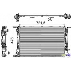 8MK 376 745-631 HELLA Радиатор, охлаждение двигателя