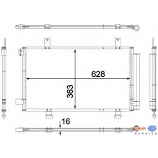 8FC 351 307-741 HELLA Конденсатор, кондиционер
