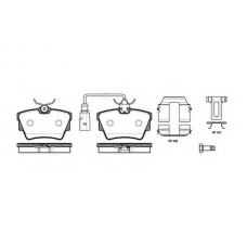 P4913.12 WOKING Комплект тормозных колодок, дисковый тормоз